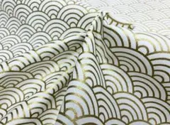 和柄生地 青海波 gold line print シリーズ