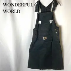 ワンダフルワールド クマ サロペットロングスカート ワンピース レディース 熊