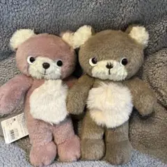クマのモコ　ピンク&ブラウン　s