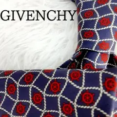 美品◎GIVENCHY ネクタイ マリン柄 イカリ柄 ラダー ロープ 総柄