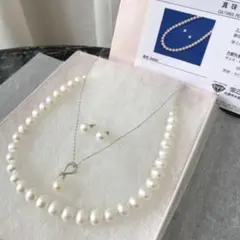 SV パール ネックレス ピアスセット ペンダントネックレスおまけ