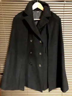 リリーブラウン ポンチョコート黒