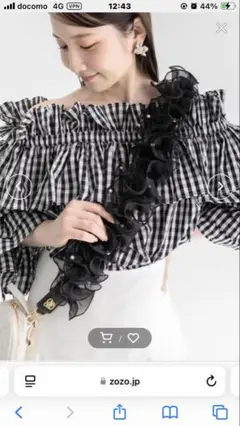 RANDA♡パールフリルショルダーストラップ♡ブラック