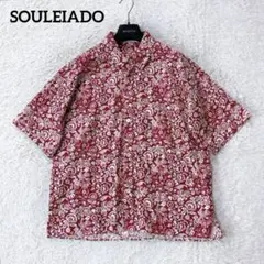 SOULEIADO コットンプリント ハーフスリーブシャツ　ユニセックス　日本製