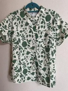 VOGUE 植物柄 半袖シャツ Ｌ