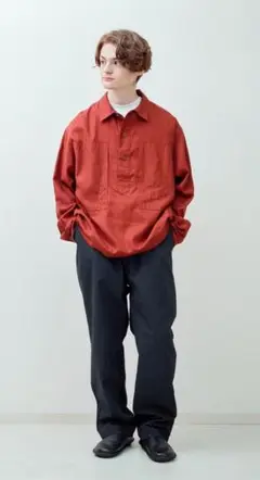 エイチユニット (H.UNIT) プルオーバーシャツTERRACOTTA RED
