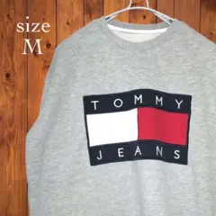 ✨美品✨TOMMYJEANS トミージーンズ　ビッグロゴトレーナー【Ｍ】裏起毛