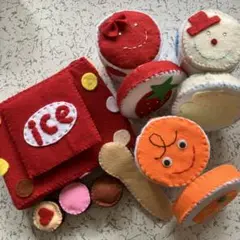 フェルト製アイスクリームセット