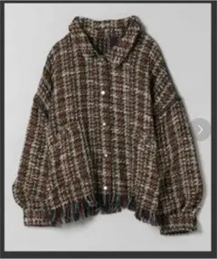 ツイードパイピングショートジャケット