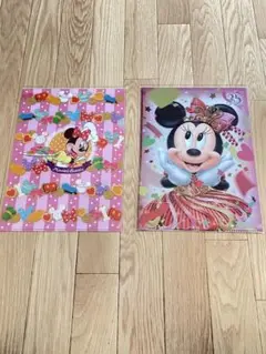 ミニーマウス　クリアファイル2点セット