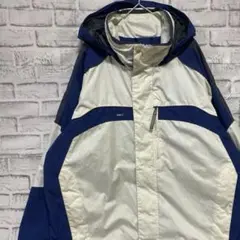 コロンビア　マウンテンパーカーホワイトL ロゴ刺繍アウトドア828