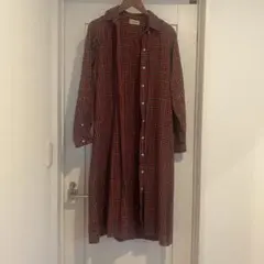 L.L.Bean チェックシャツ チェックロングガウン