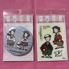 サンリオ ザボードビルデュオ缶バッジ＆ステッカー 懐かしいシリーズ