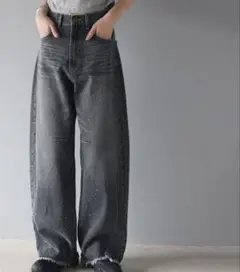 【mily bilet】ヴィンテージライクカーブデニムパンツ