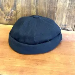 フィッシャーマンキャップ　ブラック コットン キャスケット 57-59cm
