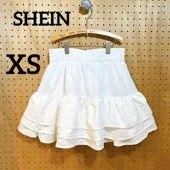 新品未使用【SHEIN シーイン】ミニスカート ミニフレアスカート XS 白
