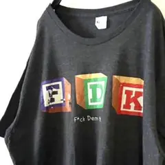 FD K ロゴ Tシャツ XL グレー 灰色 US古着