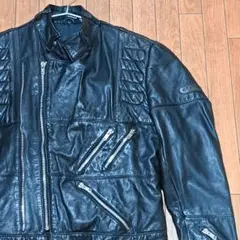 韓国製 90s ライダース レザージャケット バイカージャケット
