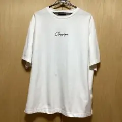 LUCY オーバーサイズ ホワイト Tシャツ 刺繍入り