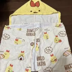 えびふらいのしっぽ　フード付きタオル⑤ すみっコぐらし