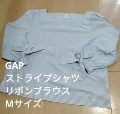 GAP　ギャップ　ストライプ　リボン　ブラウス　シャツ　Мサイズ
