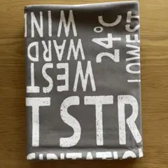 オックス生地　2m 英字　グレー