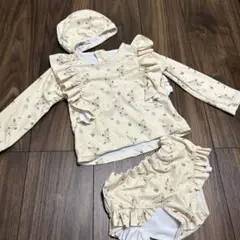 Lycee mine 花柄フリル　ラッシュガード　３点セット
