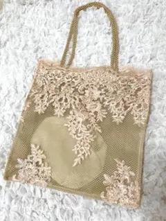 新品未使用 花柄 レース 結婚式 サブバッグ パーティーバッグ