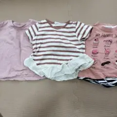 90cm　Tシャツ　3点セット　女の子　ベビー