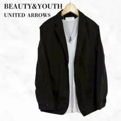 BEAUTY&YOUTH テーラードジャケット 黒　ブラック系　シンプル
