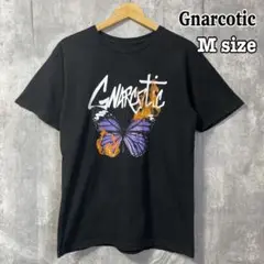Gnarctic ジーナコティック 蝶々 バタフライ Tシャツ M 黒 古着
