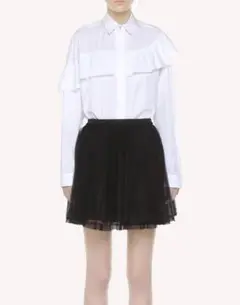 定価6万円 RED VALENTINO ラッフル ディテール ポプリン シャツ