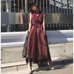 Ameri VINTAGE TULLE DOCKING DRESS ドレス