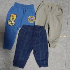 【80cm】男の子 長ズボン3枚
