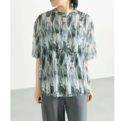 新品【ear PAPILLONNER】柄シアーシャツ【SUM1 STYLE】