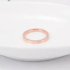 w☆安心のメルカリ便☆ シングル ☆ ステンレス ピンクゴールド☆ シンプル ☆