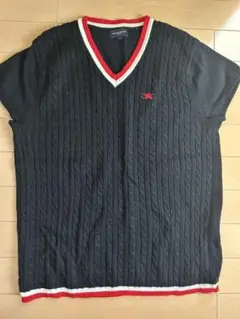 BURBERRY GOLF ケーブル編み Vネックベスト LL