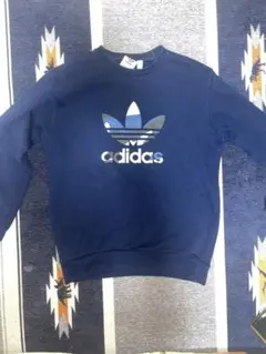 adidas ネイビー クルーネック スウェット