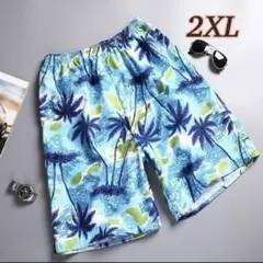 新品【2XL】水着　海水パンツ　インナーなし　海パン　ハーフパンツ　ビーチパンツ