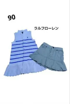女の子　ノースリーブワンピース　スカート　90 ラルフローレン
