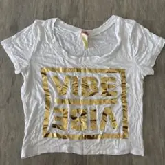 クロップドTシャツ　ショート丈シャツ