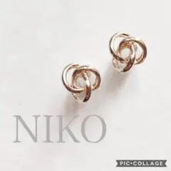 【再販】【325】三連ゴールドフープシンプルチタンピアス