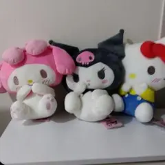 サンリオ、キャラクターズ、てれてれおすわりドールBIGタイプぬいぐるみ、3種類
