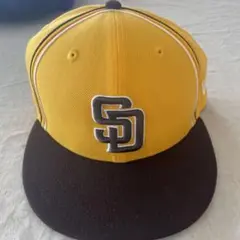 New Era SDロゴ キャップ イエロー/ブラウン