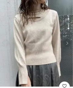 LINK UP KNIT TOP ベージュ