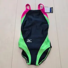 Mizuno 女の子用 スクール水着 黒/緑/ピンク