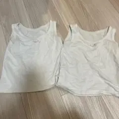 グンゼ女の子向けホワイトタンクトップ2枚セット