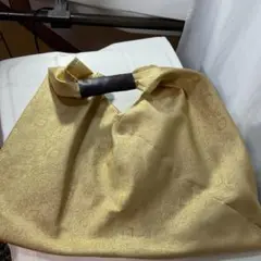 金糸総織り込み柄薄手帯一枚仕立て三角バッグあずま袋トートバッグハンドメイド７７７