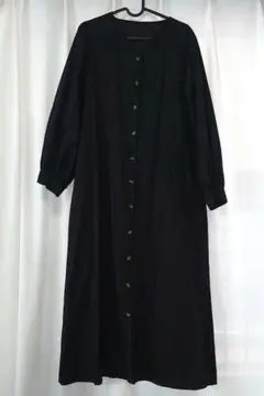 【未使用】 ロングワンピース 長袖 Vネック
