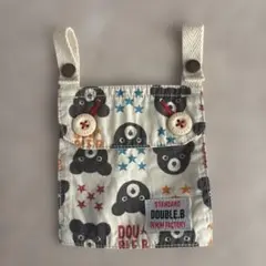 DOUBLE.B クマ柄ポケット 小物入れ ミキハウス ダブルビー